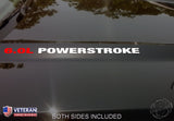 6.0L POWERSTROKE Hood Vinyl Decals (16.5" x .625") Fits: Ford Super Duty Diesel