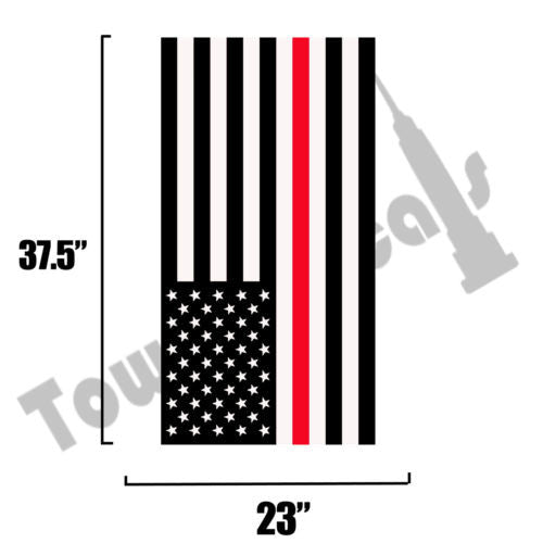 Thin Blue Line American Flag hood vinyl decal firefighter fits: Dodge ...